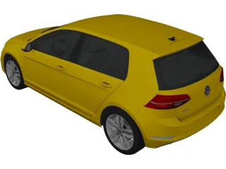 Volkswagen Golf (2017) 3D Model