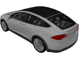 Tesla Model X (2017) 3D Model