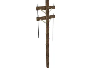 Utility Pole 3D Model