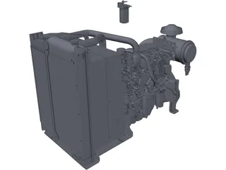 Cat C6.6 Engine 3D Model