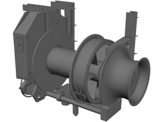 Hydraulic Winch 3D Model