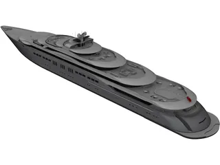 Yacht Mega 3D Model