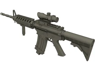 M4 Barret 3D Model