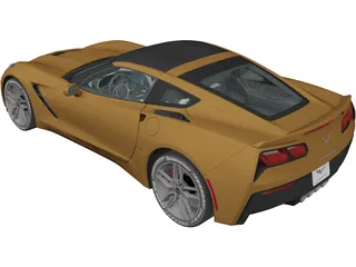 Chevorlet Corvette C7 Stingray V8 (2015) 3D Model