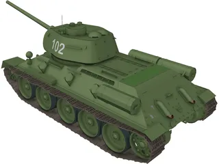 T-34 Tank 3D Model