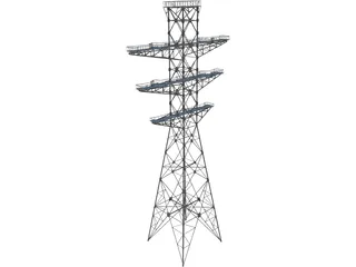 Electrical Tower 3D Model