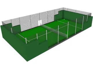 Paddle Court 3D Model