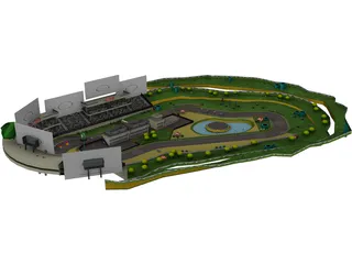 Luigi Circuit Racing Track 3D Model