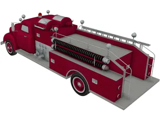 Fire Truck (1950) 3D Model