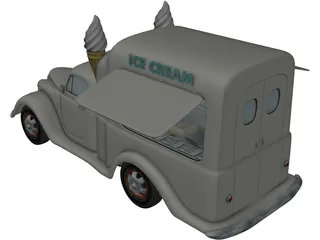 Ice Cream Truck (1950) 3D Model