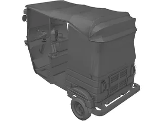 Open Auto Rickshaw 3D Model