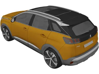 Peugeot 3008 (2018) 3D Model