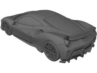 Ferrari 488 Pista (2019) 3D Model