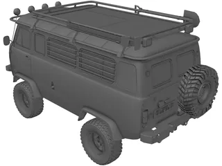 UAZ 452 3D Model