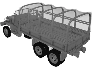 GMC Military Truck 3D Model