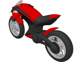 Futuristic Motorcycle 3D Model