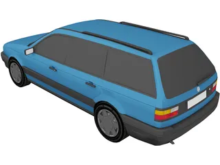 Volkswagen Passat B3 Variant (1988) 3D Model