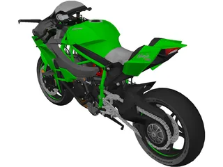 Kawasaki H2R Ninja 3D Model