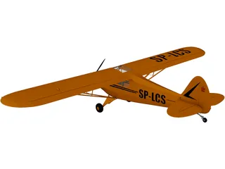 Piper PA-18 Supercub 3D Model