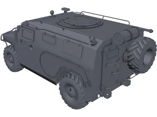 Gaz 2975 Tigr 3D Model