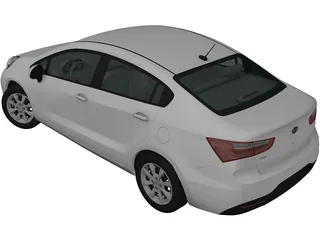 Kia Rio (US) Sedan (2012) 3D Model