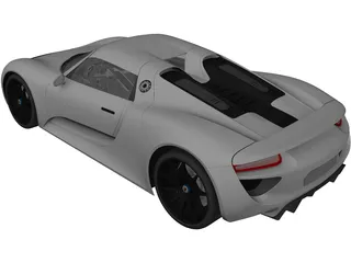 Porsche 918 Spyder Martini 3D Model