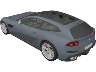 Ferrari GTC4 Lusso (2017) 3D Model