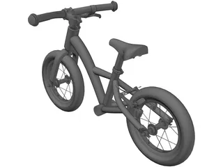 Kids 12inch Balance Bike 3D Model