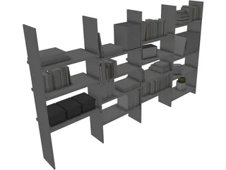 Storage Library 3D Model