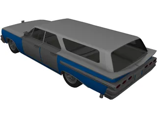 Chevrolet Impala Wagon (1958) 3D Model