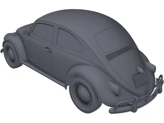 Volkswagen Beetle (1963) 3D Model