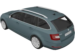 Skoda Octavia Combi (2017) 3D Model