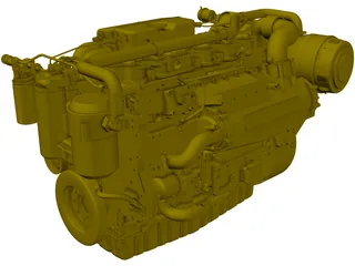 Cat C7 Engine 3D Model