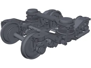 Train Bogie Y32 3D Model