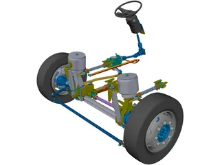 Front Axle Bus 3D Model