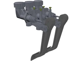 Wilwood 340828 Forward Mount Car Pedals 3D Model