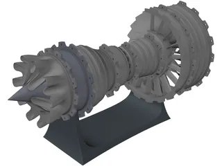 Jet Engine 3D Model