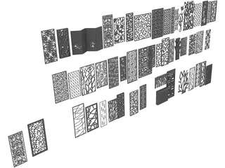 CNC Panels Collection 3D Model