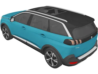 Peugeot 5008 (2017) 3D Model