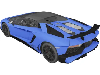 Lamborghini Aventador LP750-4 SV Roadster (2016) 3D Model