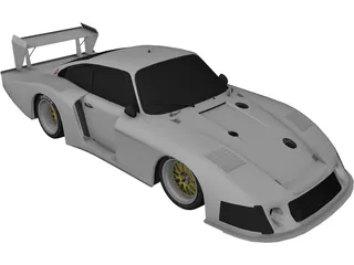 Porsche 935-78 Moby Dick 3D Model