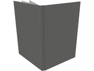 Open Thin Notebook 3D Model
