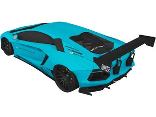 Lamborghini Aventador LB-Works 3D Model