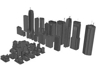 Tokyo Skyscraper Collection 3D Model