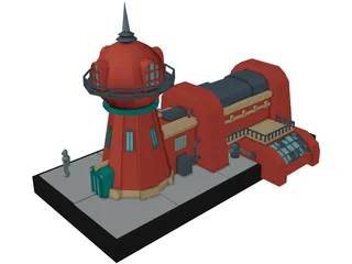 Planet Express Building 3D Model