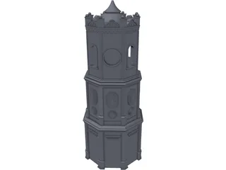 Meydan Saat Sari 3D Model