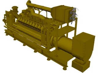 Caterpillar G35 20C V20 2MW 3D Model