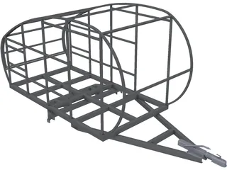 Mini Teardrop Camper Frame 3D Model