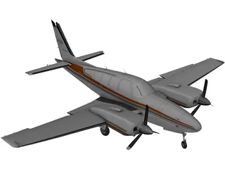 Beechcraft Baron 58 3D Model