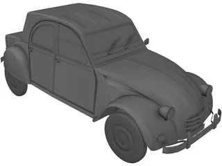 Citroen 2CV AZAM (1969) 3D Model